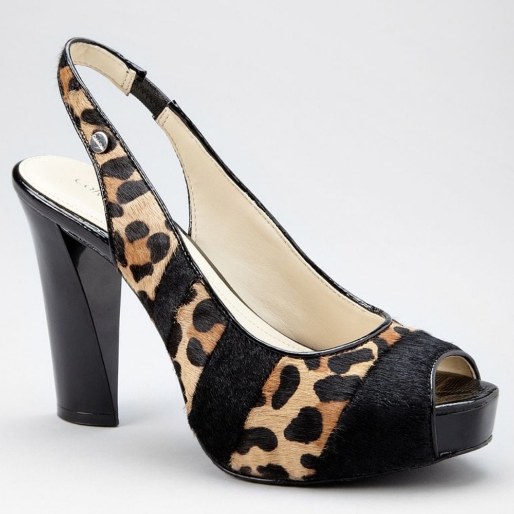 Calvin Klein Slingback animal print heels 'Gracie